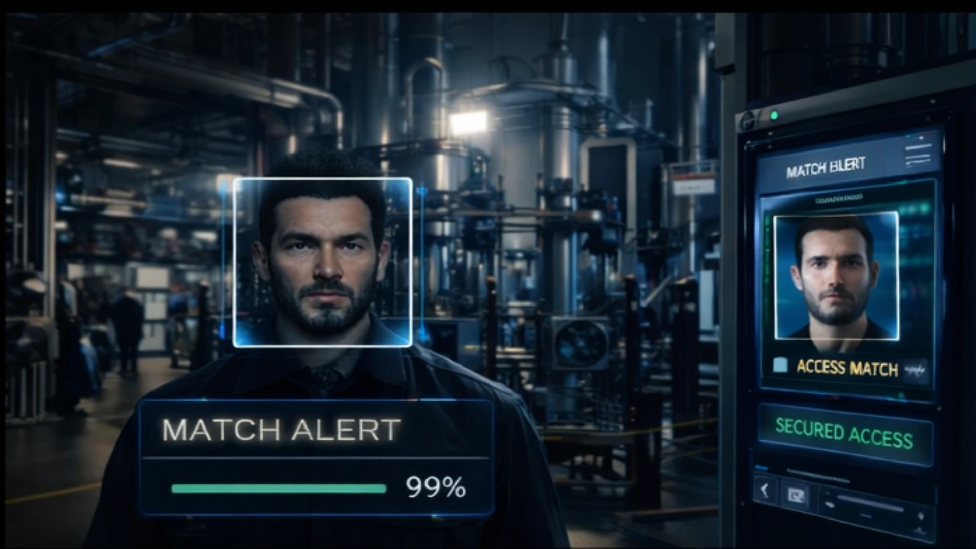 AI face recognition critical infrastructure monitoring