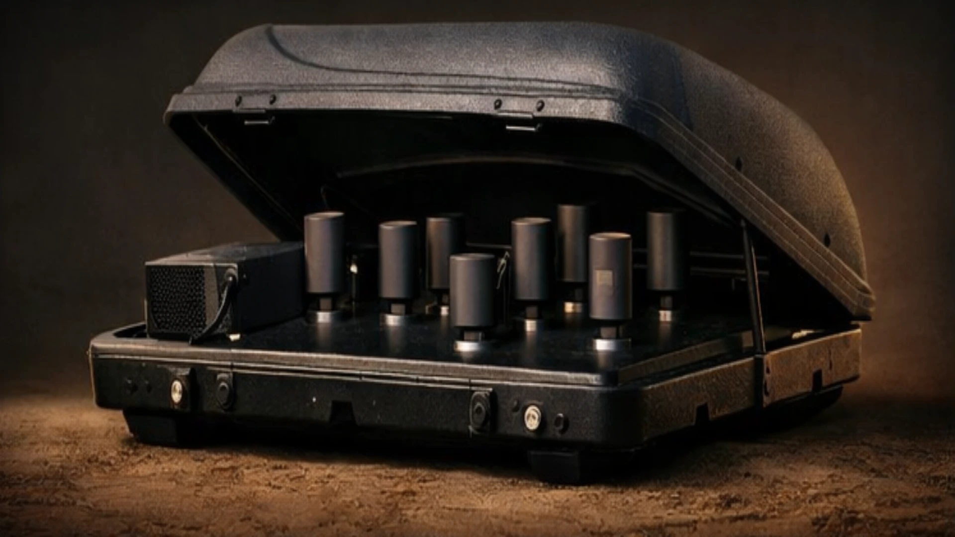 ALFA 850V Mobile drone jammer system antenna array open enclosure