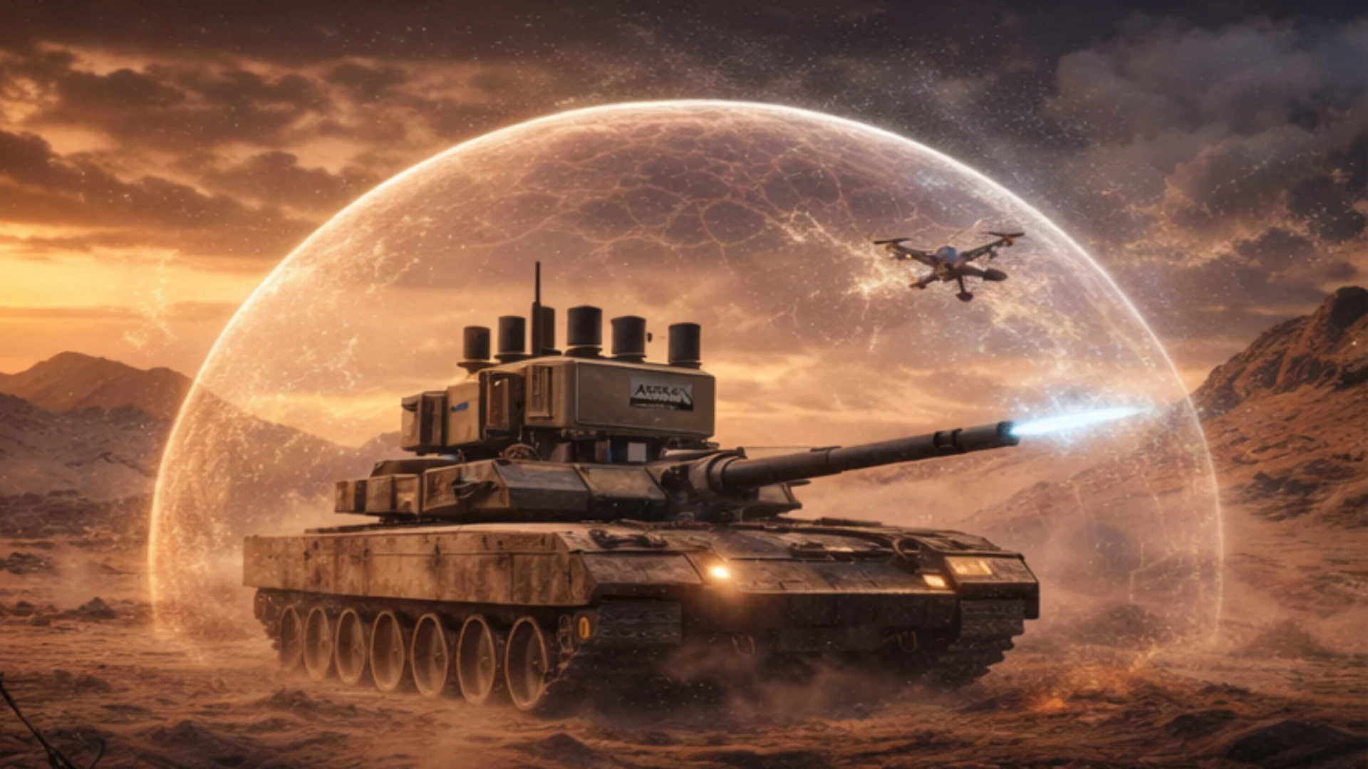 ALFA TANK counter-UAV RF beam night battlefield operation