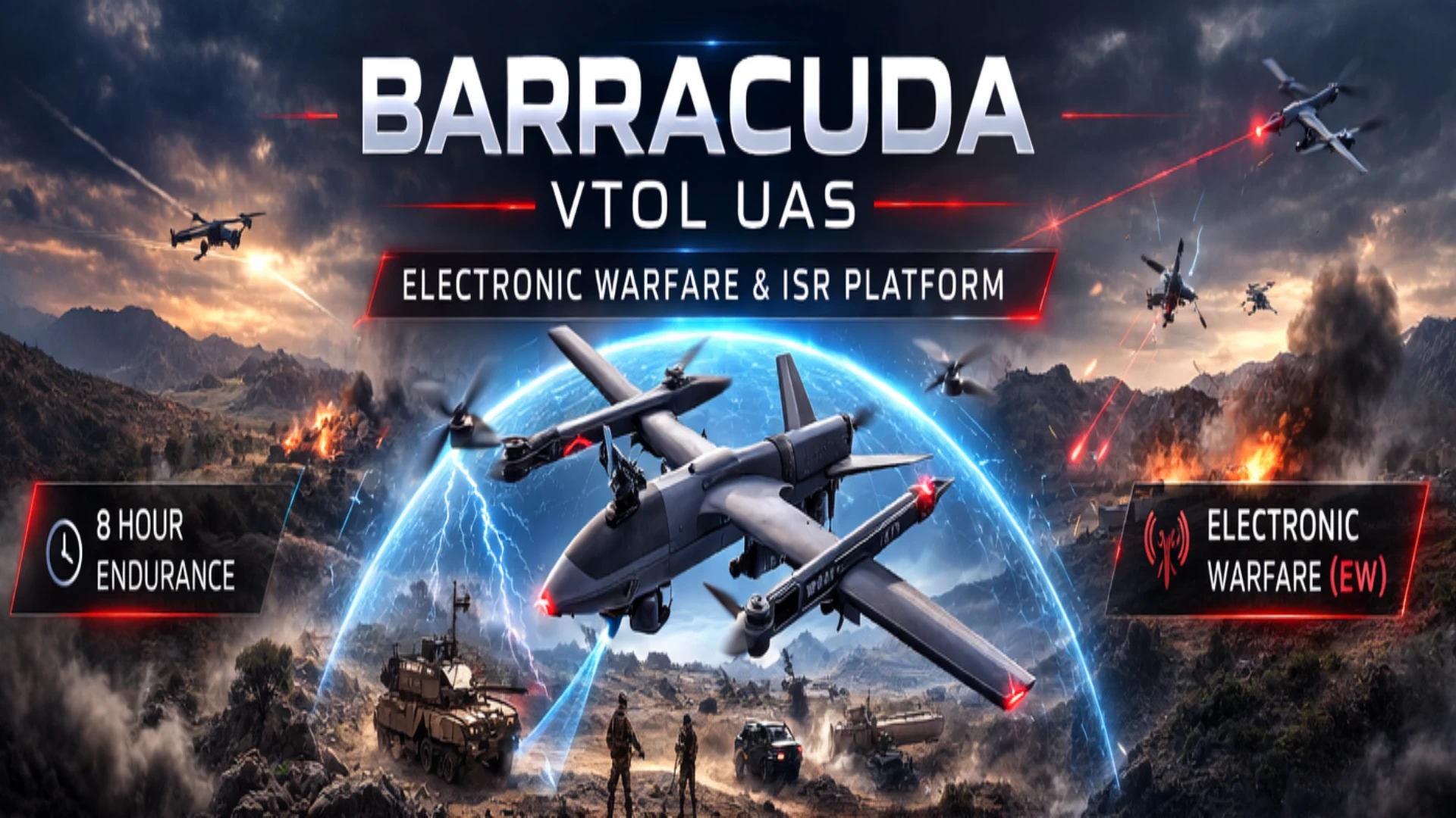 Barracuda airborne electronic warfare scenario
