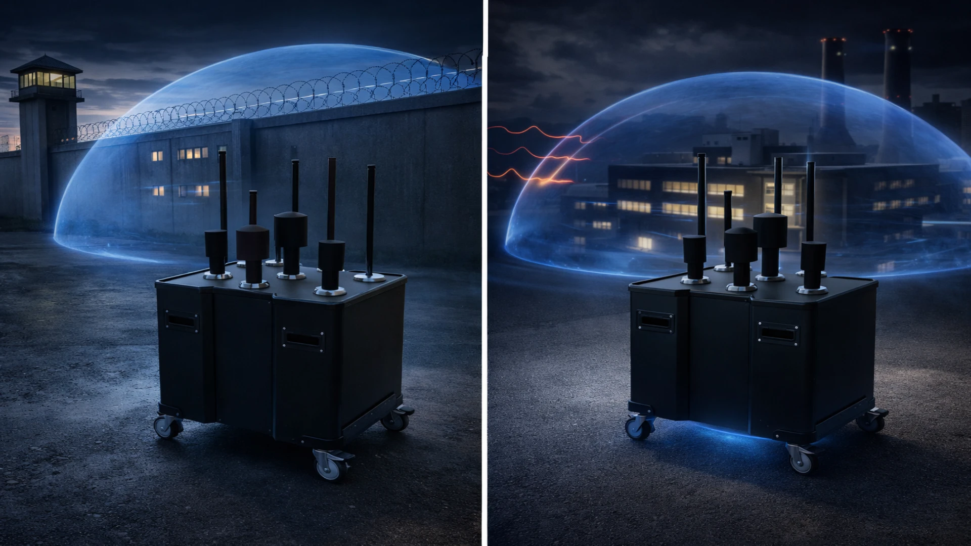 IED Jammer facility and critical infrastructure RF shielding dome protection