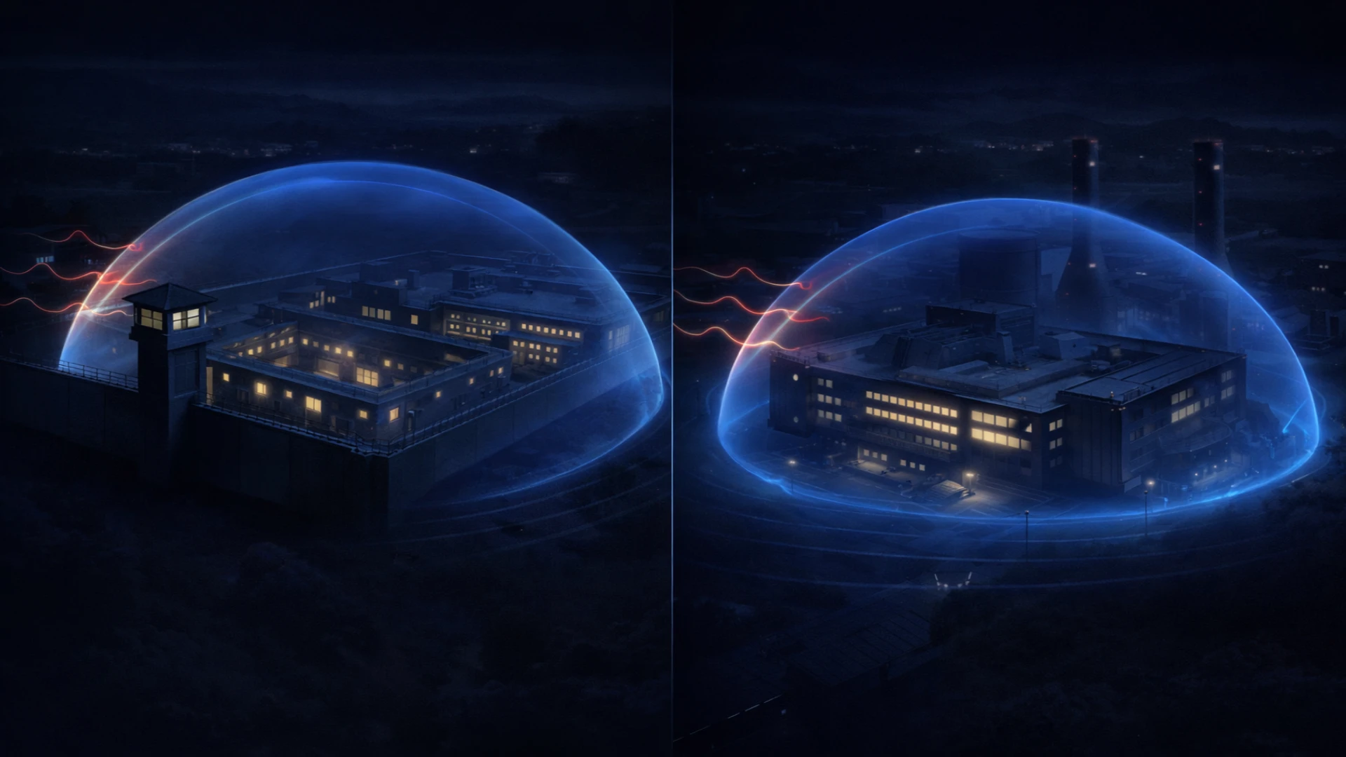 SECURADIO RF shielding dome protecting critical facilities from unauthorized radio signals